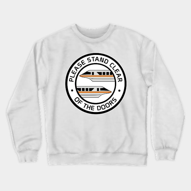 MonorailStandClearOrange Crewneck Sweatshirt by WdwRetro